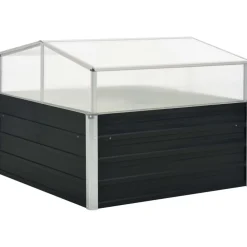 Sale Kasvihuone 100x100x77 cm galvanoitu teräs antrasiitti Minikasvihuoneet
