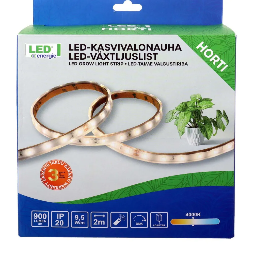 Kasvivalonauha , Horti 2m 4000K 900lm/m IP20 9,5W/m*LED Energie Sale