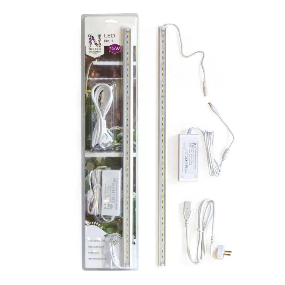 Hot Kasvivalo LED-lista No.1, muuntajalla, 15W, 60cm Kasvivalaisimet