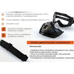 Kasvosuojain suojalaseilla Goggles*Doka Discount