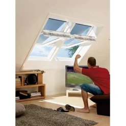 Discount Kattoikkuna TripleProtect käsikäyttöinen lapeikkuna 55 cm x 78 cm Kattoikkunat