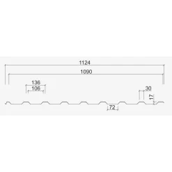Hot Kattopelti R-T20-30W-1090, 0.45mm, polyesteri, eri värejä Kattopellit