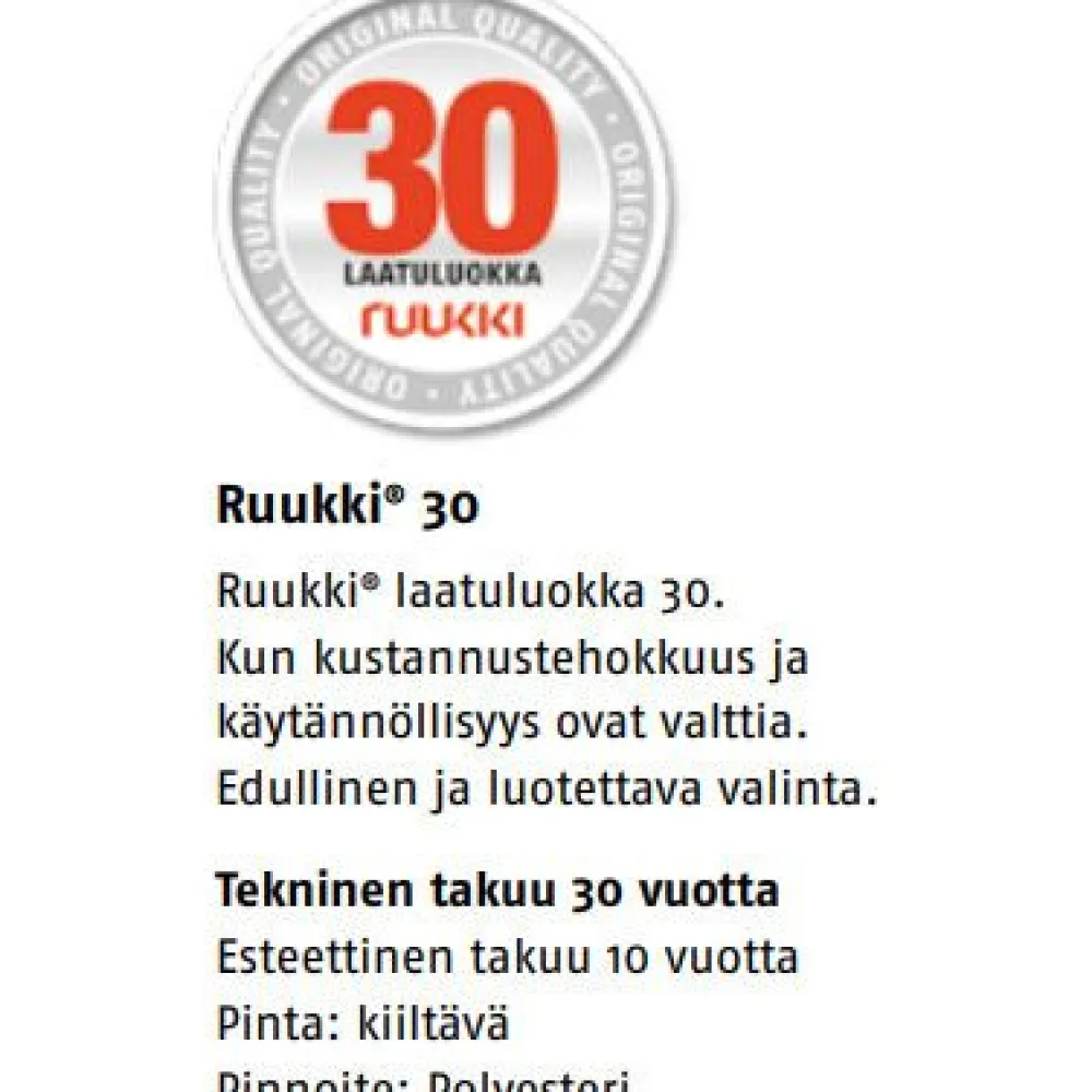 New Kattopelti R-T20-30W-1090, 0.5mm, polyesteri, eri värejä Kattopellit