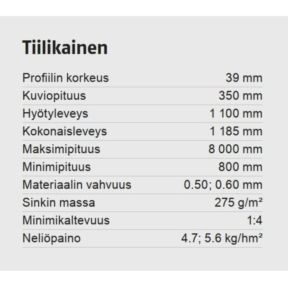 Kattopelti Tiilikainen, 0.5mm, Pural BT matta, eri värejä*Ruukki Online