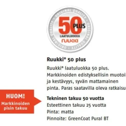 Kattopelti Tiilikainen, 0.5mm, Pural BT matta, eri värejä*Ruukki Online