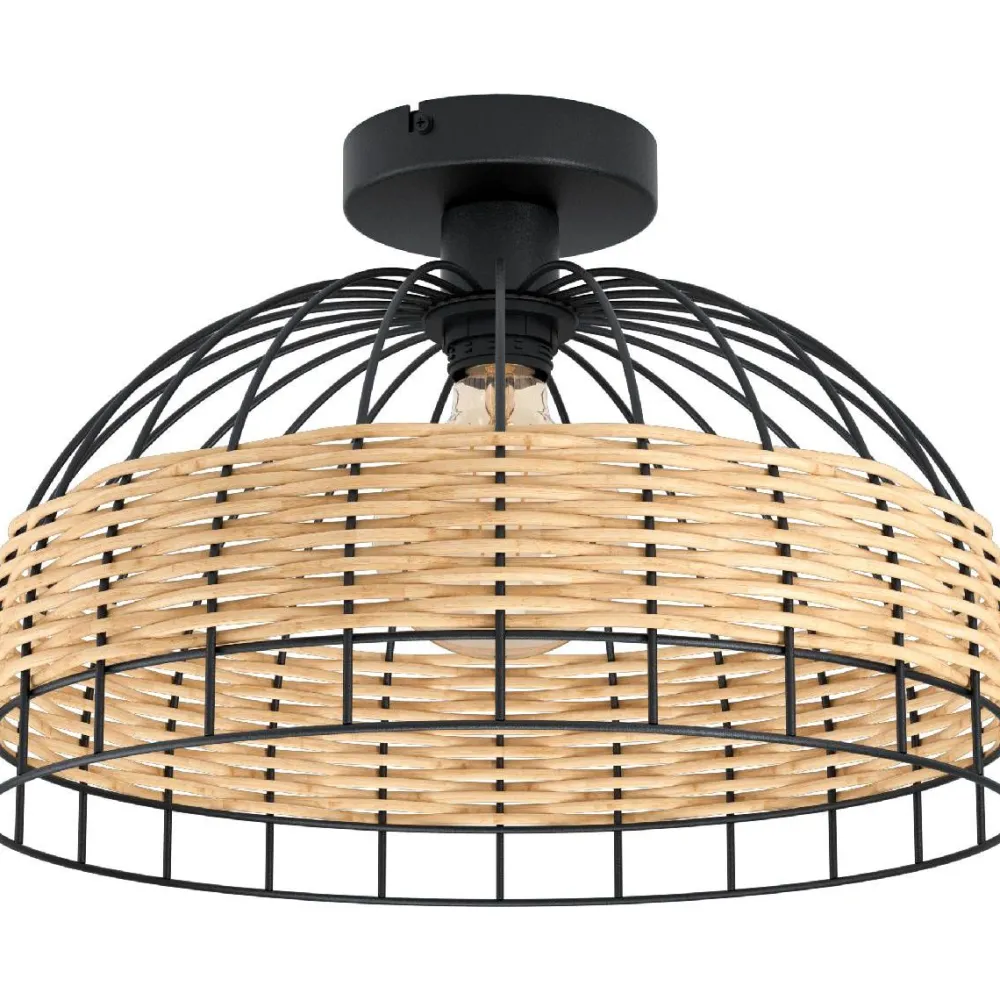 Outlet Kattovalaisin Vintage Anwick Ø380mm musta/puu Plafondit