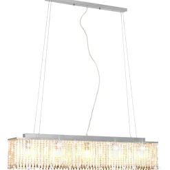 New Kattovalaisin kristallihelmillä hopea 104 cm e14 Kattokruunut