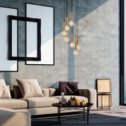 Kattovalaisin Tempo 7-osainen messinki/musta*Linento Lighting Sale