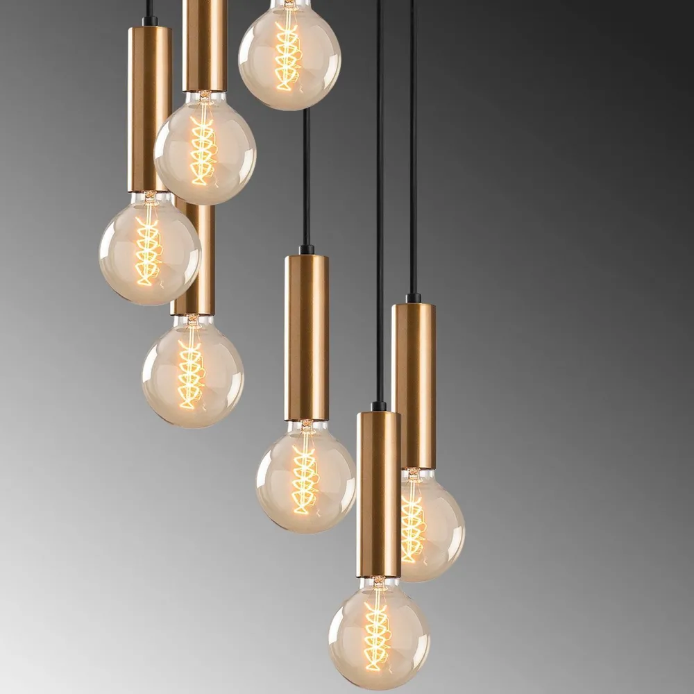Kattovalaisin Tempo 7-osainen messinki/musta*Linento Lighting Sale