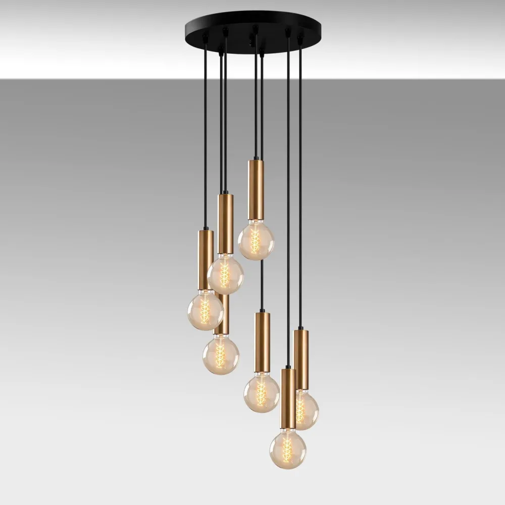Kattovalaisin Tempo 7-osainen messinki/musta*Linento Lighting Sale