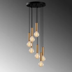 Kattovalaisin Tempo 7-osainen messinki/musta*Linento Lighting Sale