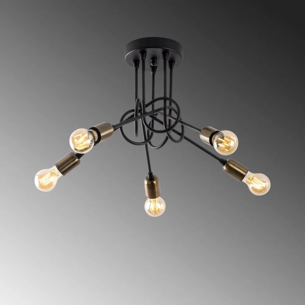 Kattovalaisin Viraj 5-osainen musta/pronssi*Linento Lighting Online