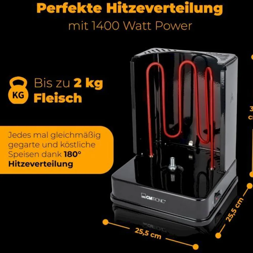 Kebab-grilli Clatronic DVG3686BL*Bomann Best