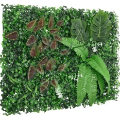 Outlet Keinotekoinen kasviaita 24 kpl vihreä 40x60 cm (66649) Tekokasvit Ja Kranssit