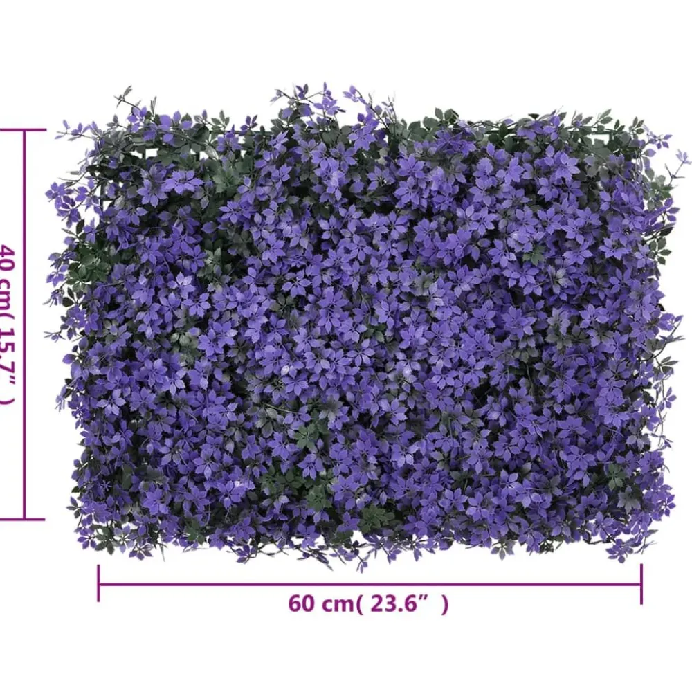 Online Keinotekoinen lehtiaita 24 kpl violetti 40x60 cm (66643) Tekokasvit Ja Kranssit