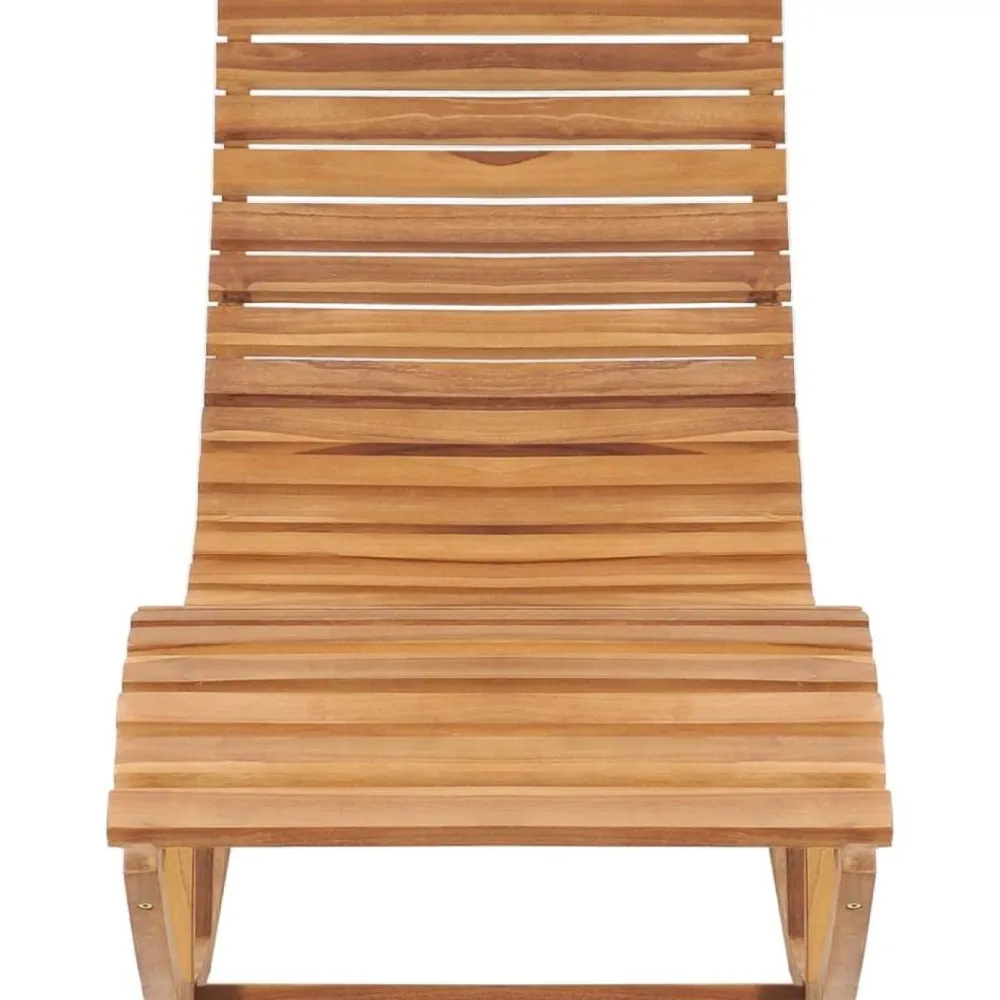Hot Keinuva aurinkotuoli 60x180x73 cm tiikki Puutarhatuolit