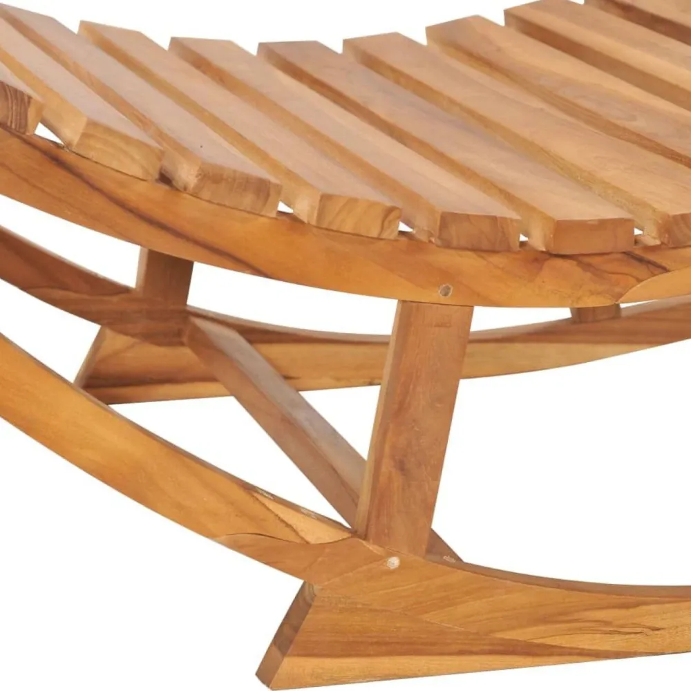 Hot Keinuva aurinkotuoli 60x180x73 cm tiikki Puutarhatuolit