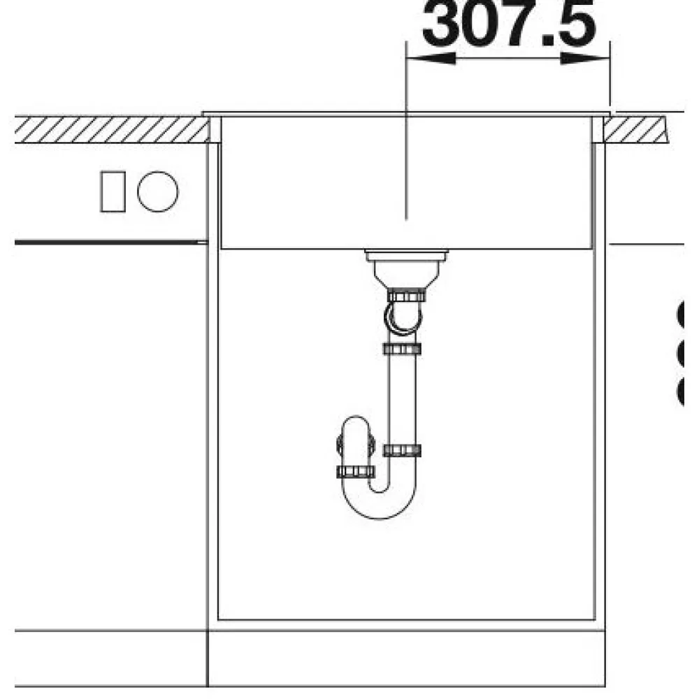 Keittiöallas Naya 6, 615x510mm, silgranit, eri värejä*Blanco Best