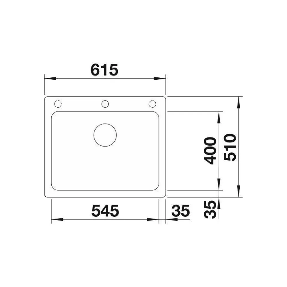 Keittiöallas Naya 6, 615x510mm, silgranit, eri värejä*Blanco Best