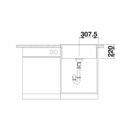 Clearance Keittiöallas Pleon 6, 615x510mm, Silgranit, eri värejä Tiskialtaat Ja -Pöydät