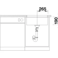 Clearance Keittiöallas Subline 500-U, 530x460mm, silgranit, altakiinnitettävä, eri värejä Tiskialtaat Ja -Pöydät