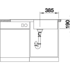 Keittiöallas Zia XL 6 S 1000x500mm silgranit Tiskialtaat Ja -Pöydät