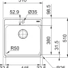 Keittiöallas Frank Bell BCX 610-38TL 415x480 mm rst*Franke Online