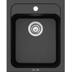 Hot Keittiöallas Combo CEG40-50B 400x500 mm komposiitti musta Tiskialtaat Ja -Pöydät