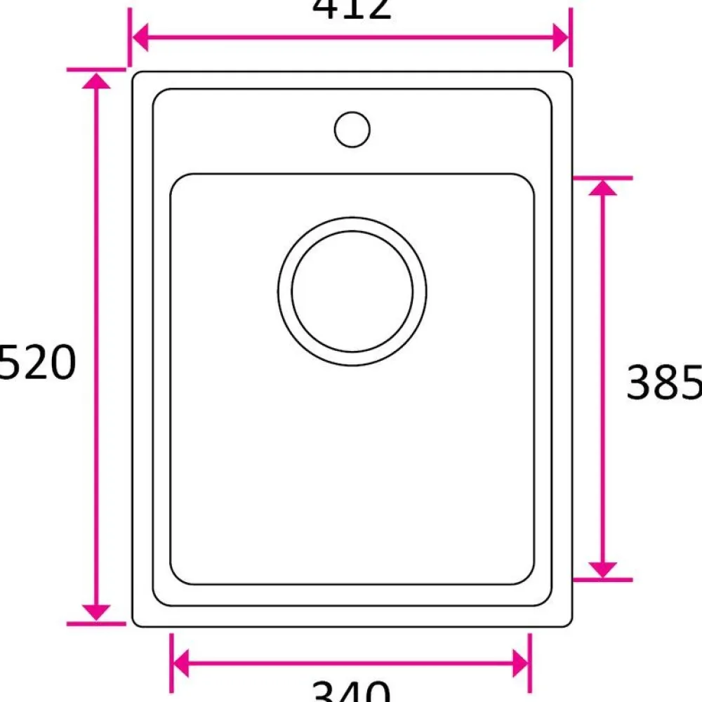 Keittiöallas ONE-T34, 520 x 412 mm, rst*Stala Hot