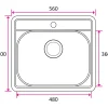 Clearance Keittiöallas STANDARD-T48, 560x500mm, rst Tiskialtaat Ja -Pöydät