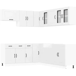 Clearance Keittiökaappisarja 11-osainen Kalmar, eri värejä (43833) Valmiskeittiöt