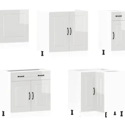 Clearance Keittiökaappisarja 11-osainen Kalmar, eri värejä (43833) Valmiskeittiöt