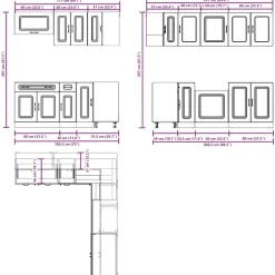 Clearance Keittiökaappisarja 11-osainen Kalmar, eri värejä (43833) Valmiskeittiöt