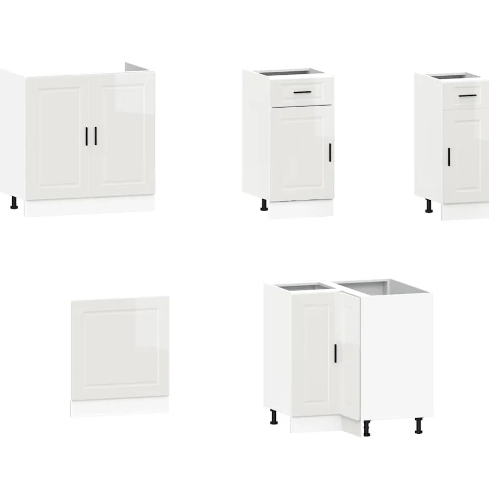 Clearance Keittiökaappisarja 11-osainen Porto, suunniteltu puu, eri värejä (43838) Valmiskeittiöt