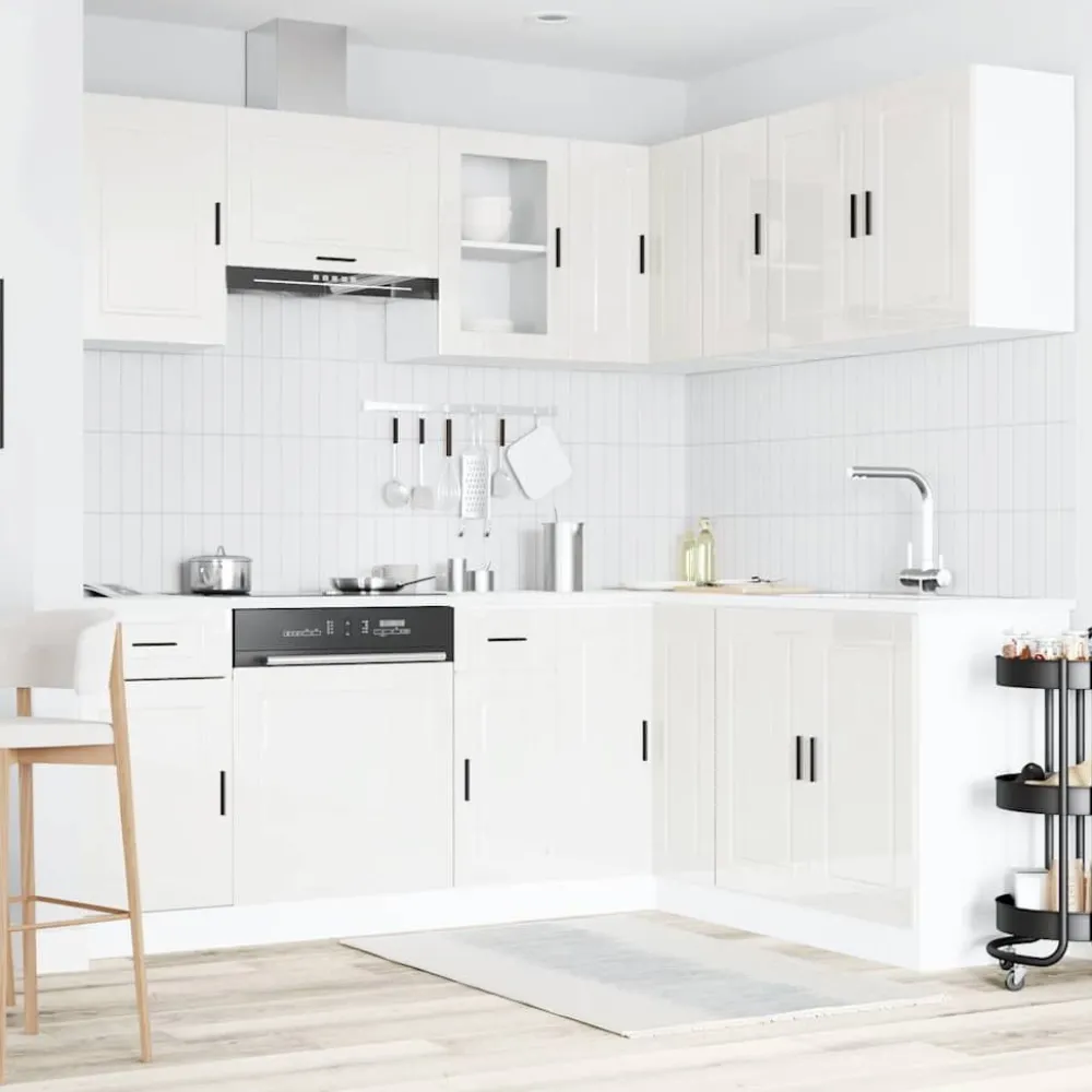 Clearance Keittiökaappisarja 11-osainen Porto, suunniteltu puu, eri värejä (43838) Valmiskeittiöt