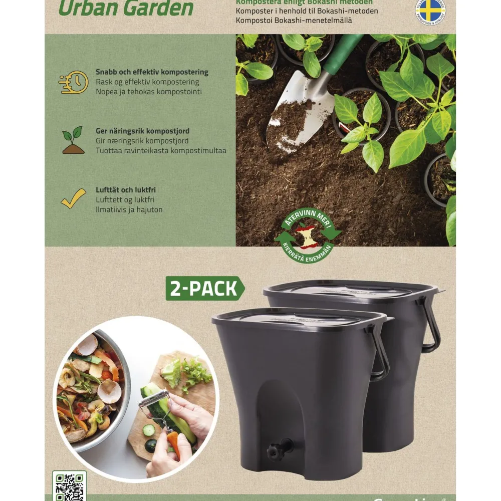 New Keittiökomposti Urban Garden 2.0 2-pack Keittiökompostorit