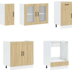 Keittiön kalustesarja 8-osainen, Kalmar, eri värejä (43821)*FinePRICE Outlet