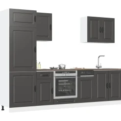 Keittiön kalustesarja 7-osainen Kalmar, suunniteltu puu, eri värejä (43818)*FinePRICE New