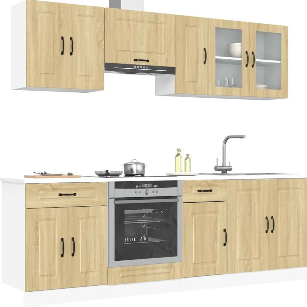 Keittiön kalustesarja 8-osainen Kalmar, eri värejä (43824)*FinePRICE Outlet