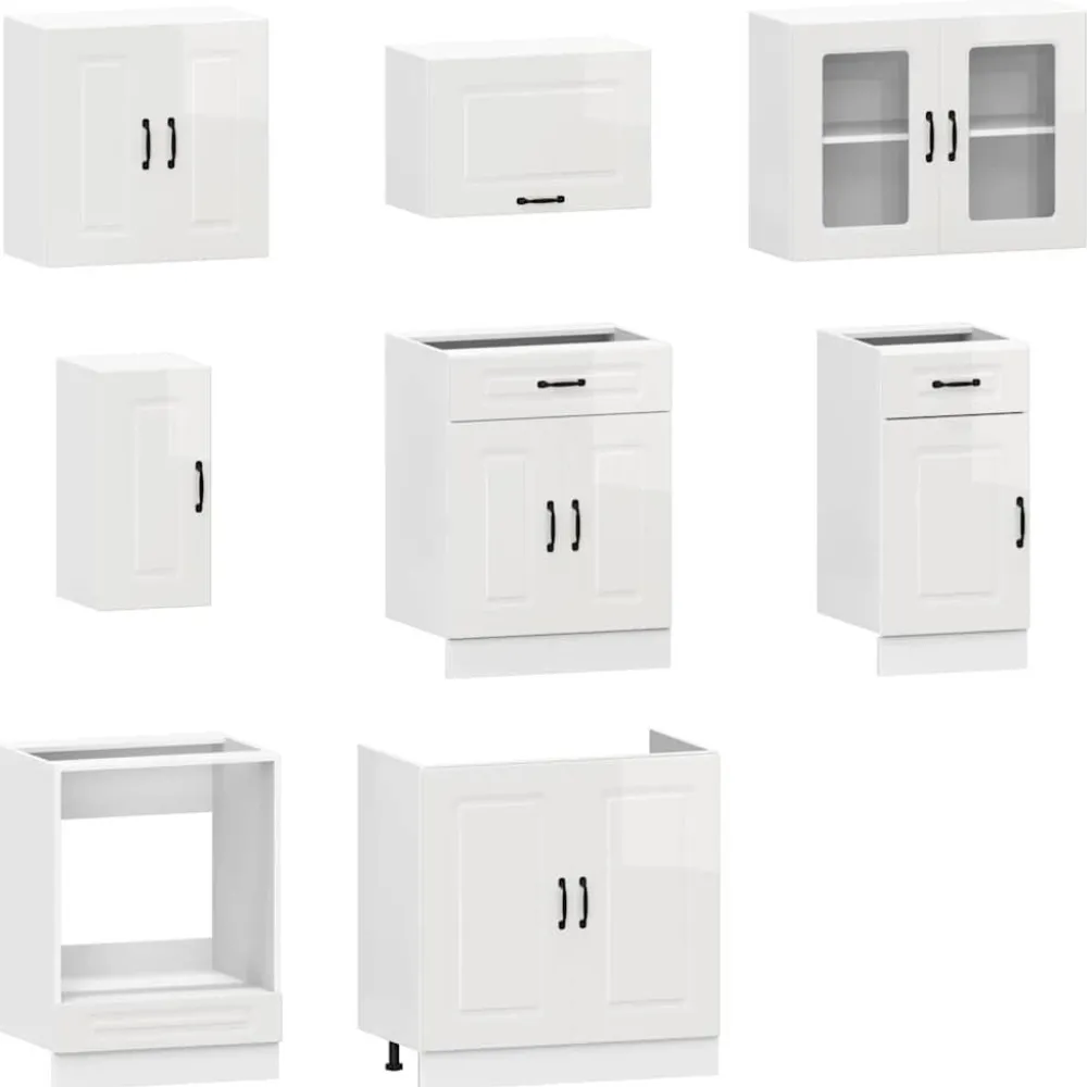 Keittiön kalustesarja 8-osainen Kalmar, eri värejä (43824)*FinePRICE Outlet