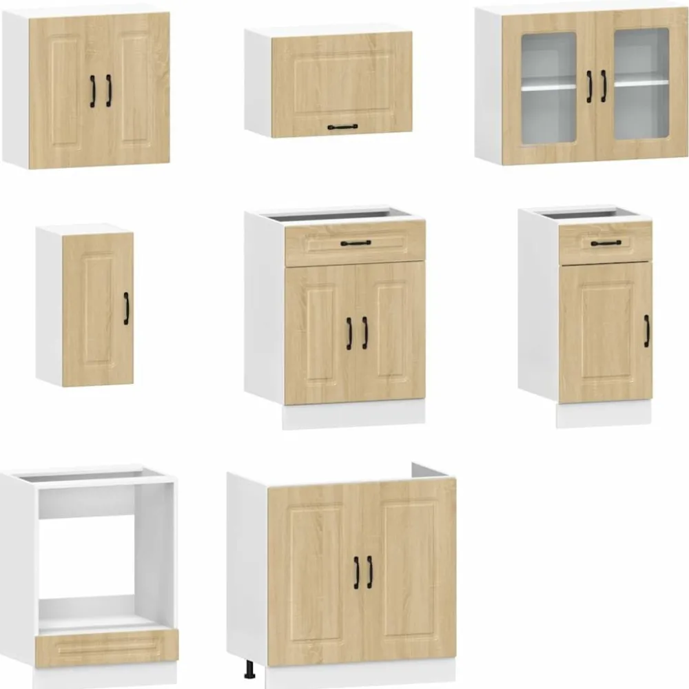 Keittiön kalustesarja 8-osainen Kalmar, eri värejä (43824)*FinePRICE Outlet