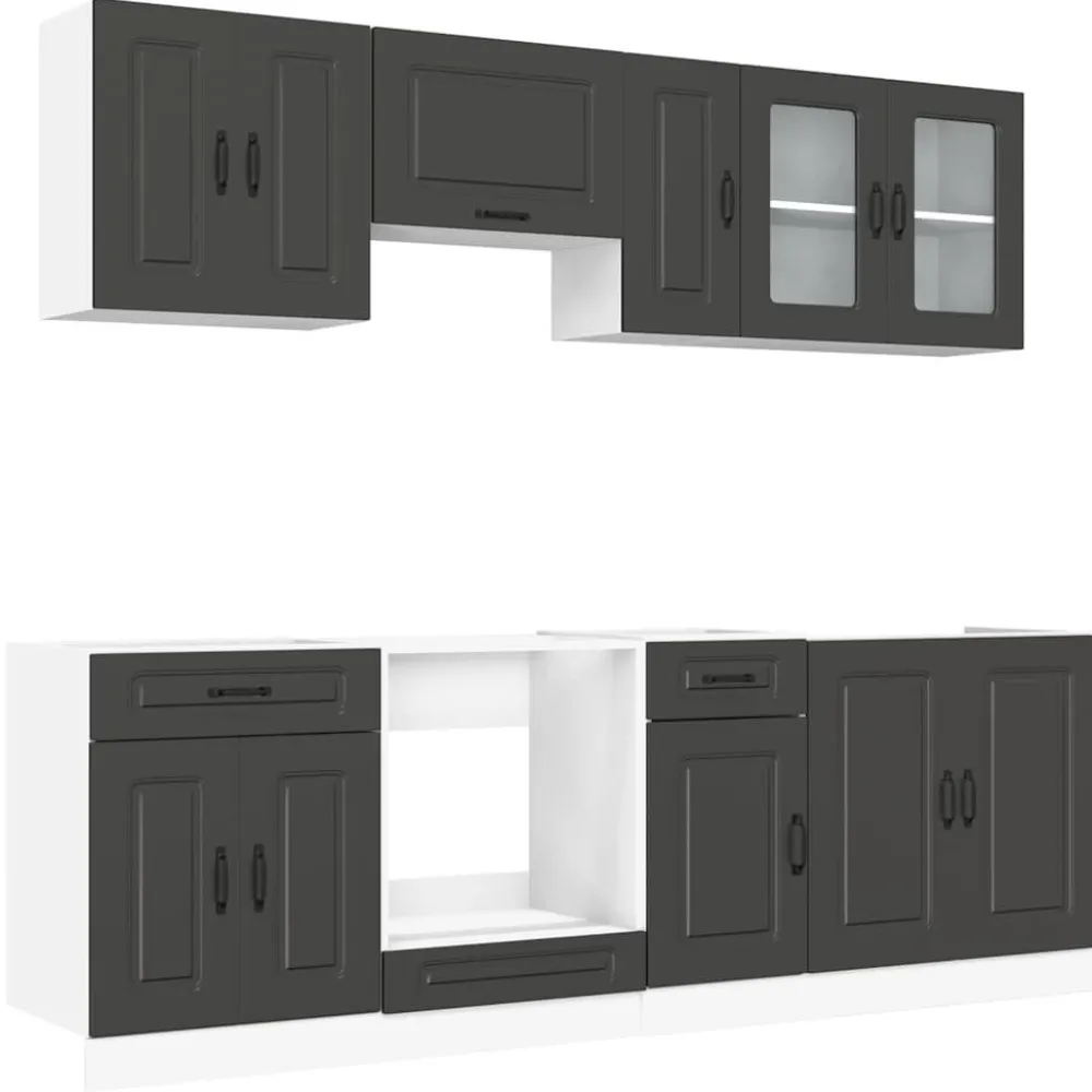 Keittiön kalustesarja 8-osainen Kalmar, eri värejä (43824)*FinePRICE Outlet