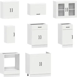 Keittiön kalustesarja 8-osainen Kalmar, eri värejä (43824)*FinePRICE Outlet