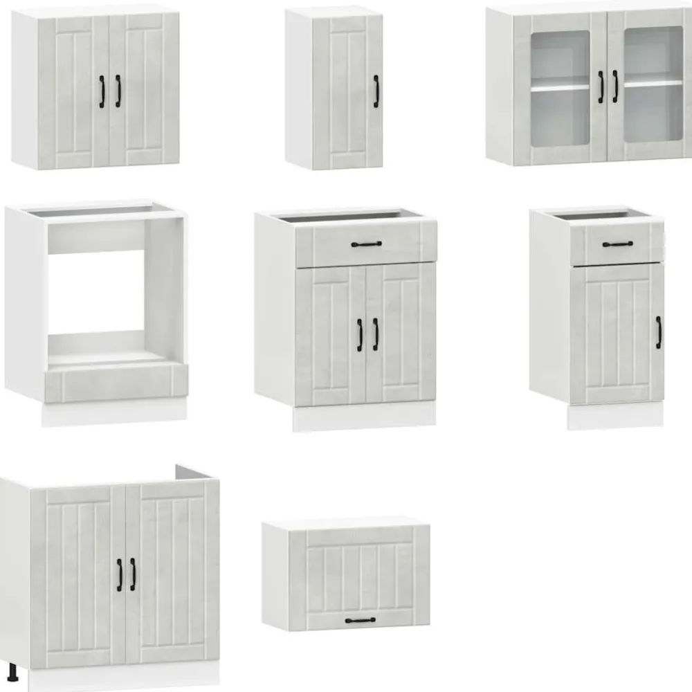 Keittiön kalustesarja, 8-osainen Kalmar, eri värejä (43825)*FinePRICE Discount