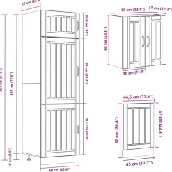 Keittiön kalustesarja 8-osainen Kalmar, eri värejä (43822)*FinePRICE Sale