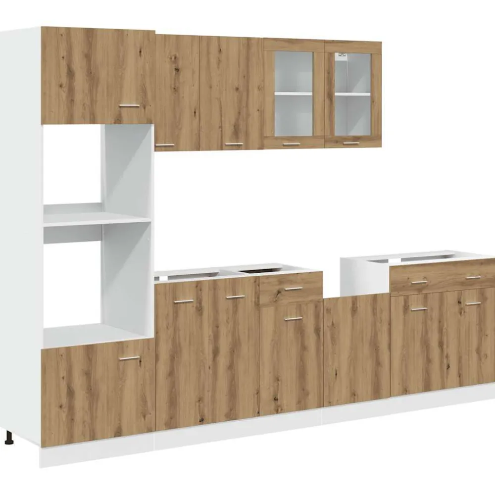 Keittiön kalustesarja, 7-osainen, tekninen puu, eri värejä (05212)*FinePRICE Sale