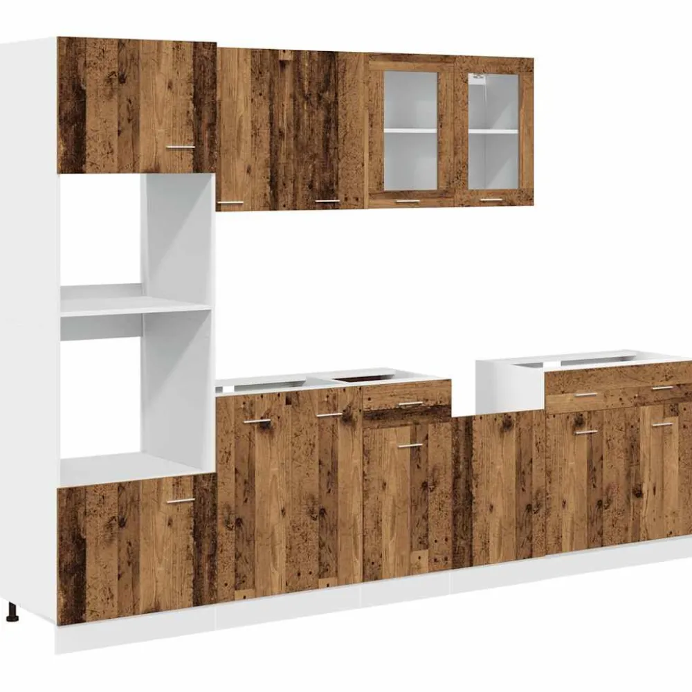 Keittiön kalustesarja, 7-osainen, tekninen puu, eri värejä (05212)*FinePRICE Sale