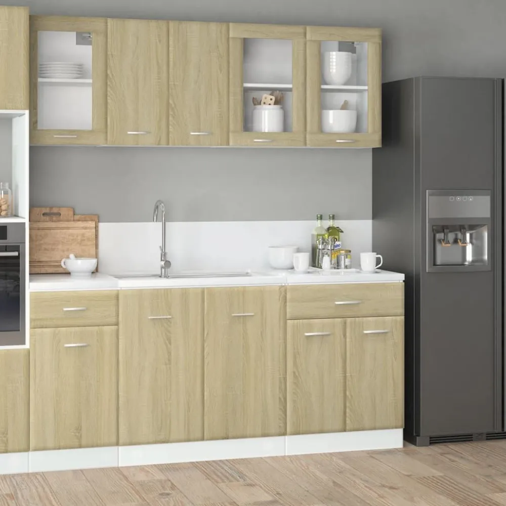 Keittiön kalustesarja 4-osainen Sonoma-tammi tekninen puu (07657)*FinePRICE Sale