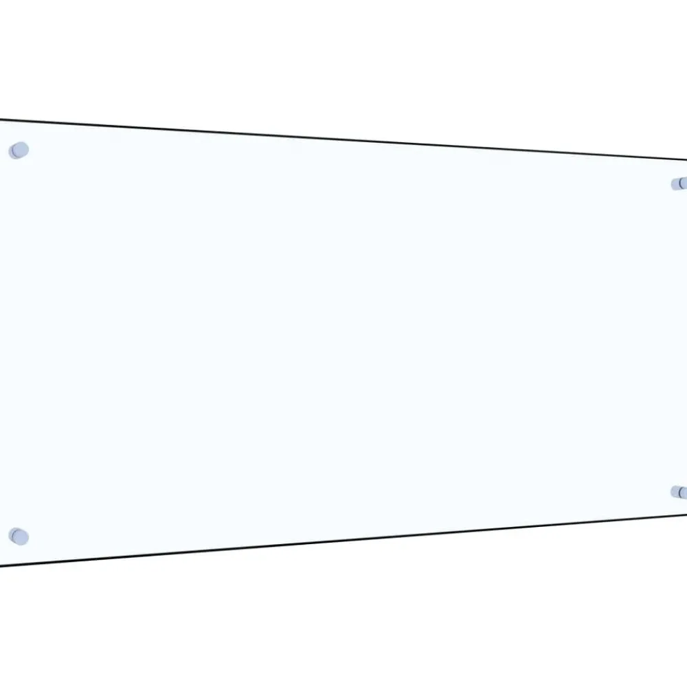 Keittiön roiskesuoja läpinäkyvä 100x50 cm karkaistu lasi*FinePRICE Best
