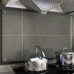 Keittiön roiskesuoja läpinäkyvä 100x60 cm karkaistu lasi*FinePRICE Outlet